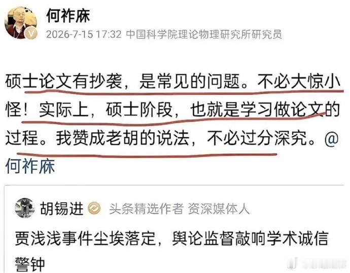 不会吧。。硕士论文抄袭是家常便饭，不必深究。这些人的宽容真的让人匪夷所思。我不相