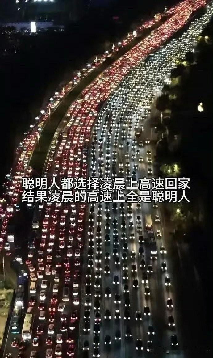 都说凌晨高速最通畅，结果一上去发现全是“聪明车”！油门刹车来回踩，躲过了白天车流