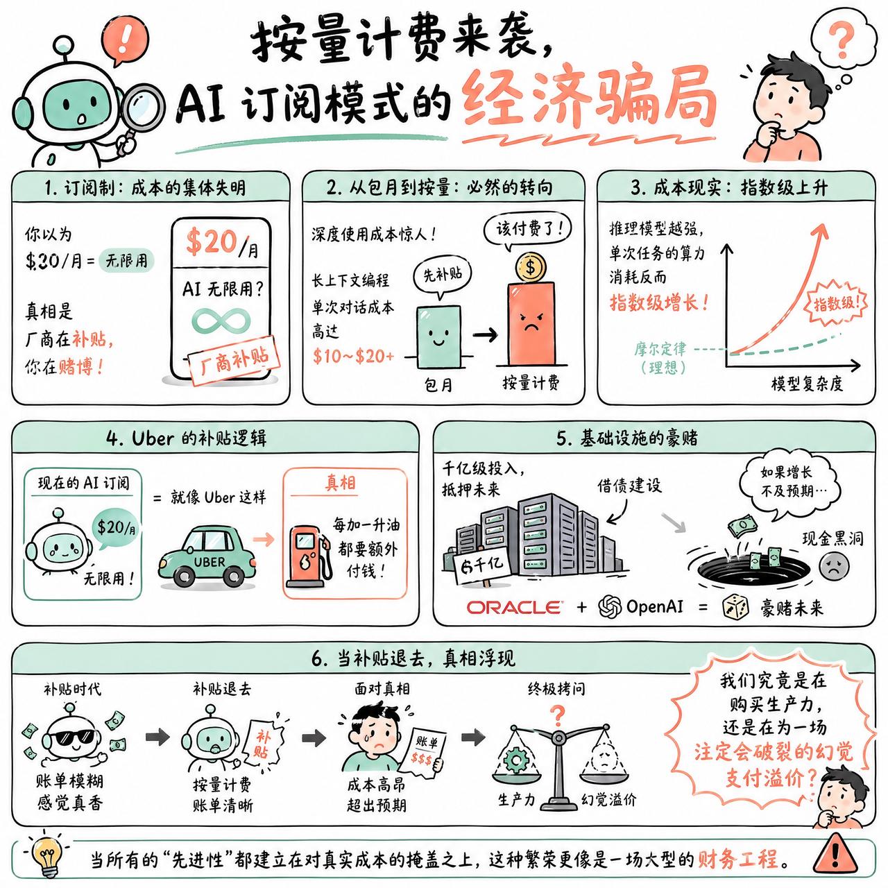 【按量计费来袭，AI 订阅模式的经济骗局藏不住了】

快速阅读：当前的AI订阅模