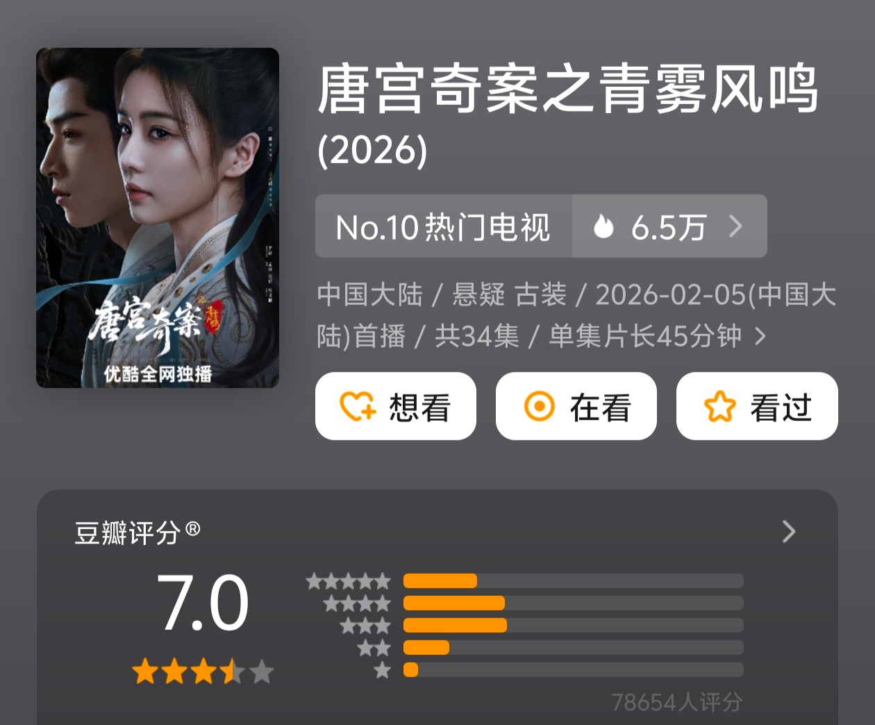 尹涛7分作不少，还有一部8分作 