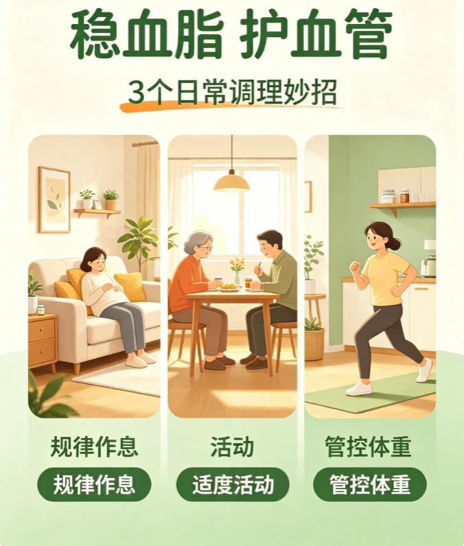 3 个日常生活调理妙招，轻松稳血脂、护血管✅