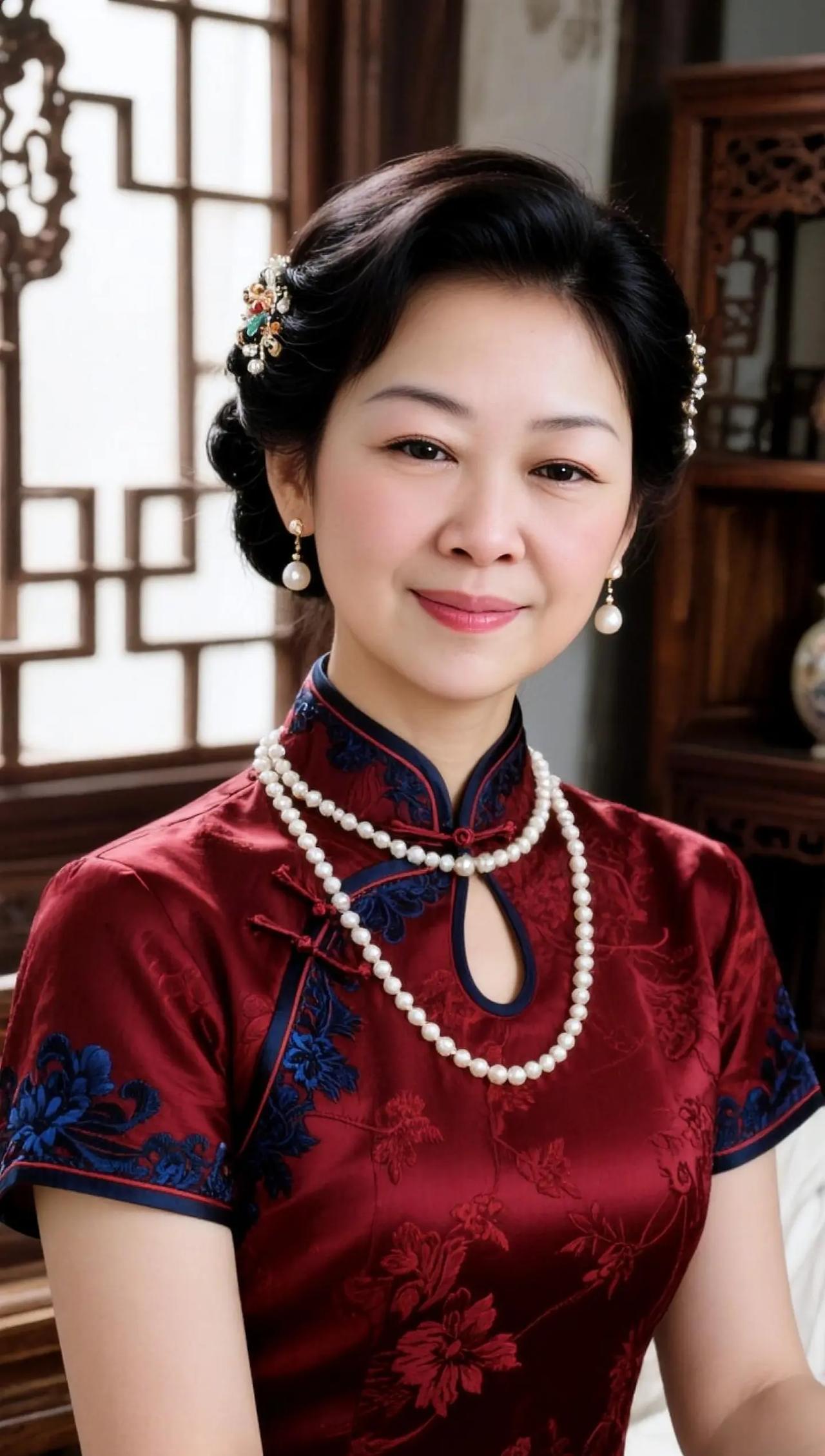 你喜欢这身打扮吗？AI复古旗袍自拍 做精致女人优雅到老