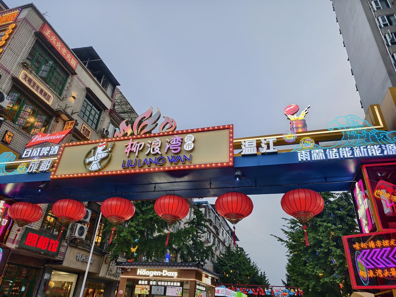 柳浪湾大学城夜市，这是封了一整条街啊！全是小吃