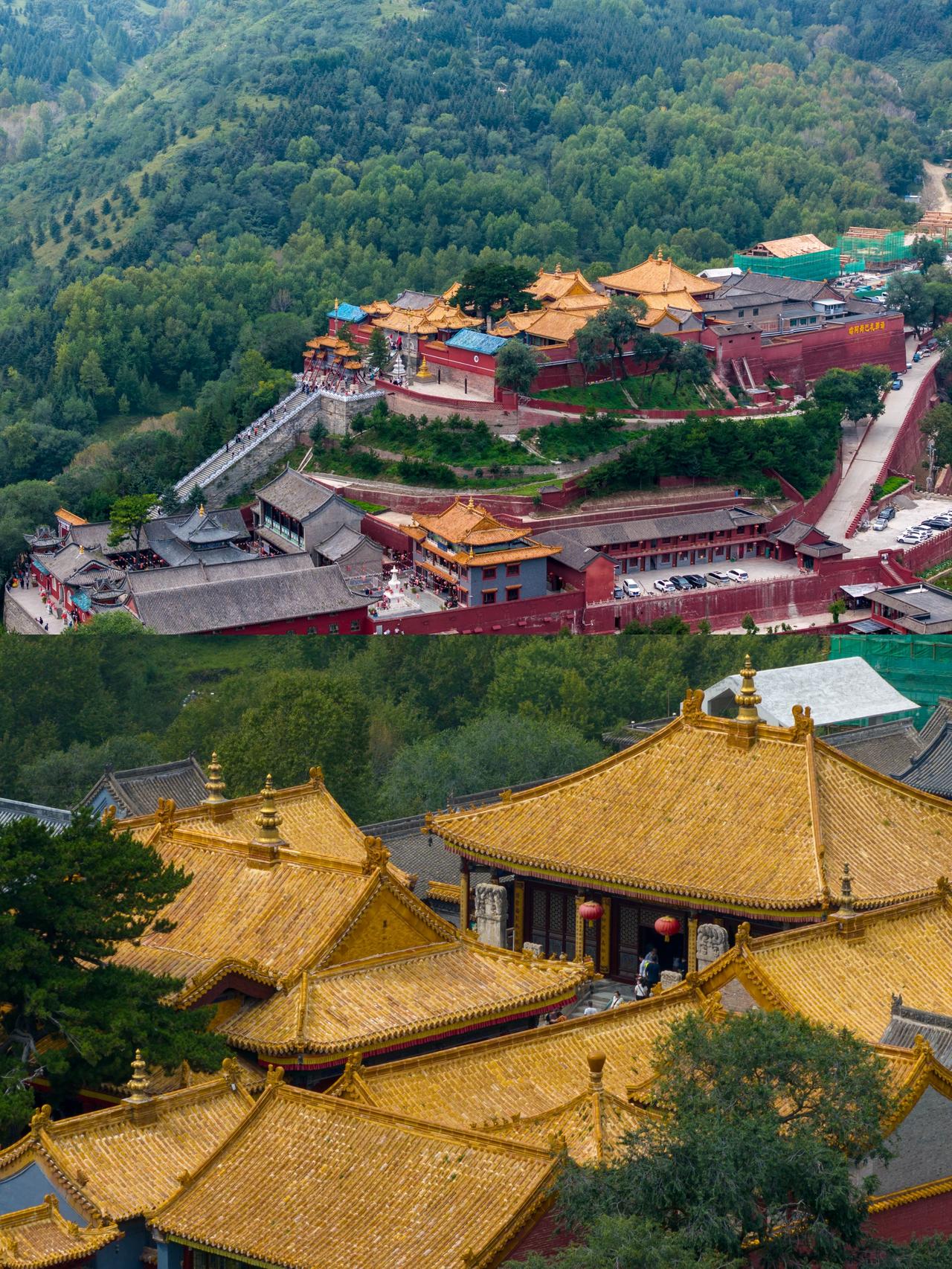 在五台山的众多寺院里，灵鹫山上的菩萨顶有特殊地位。

它是清朝几位皇帝来五台山时