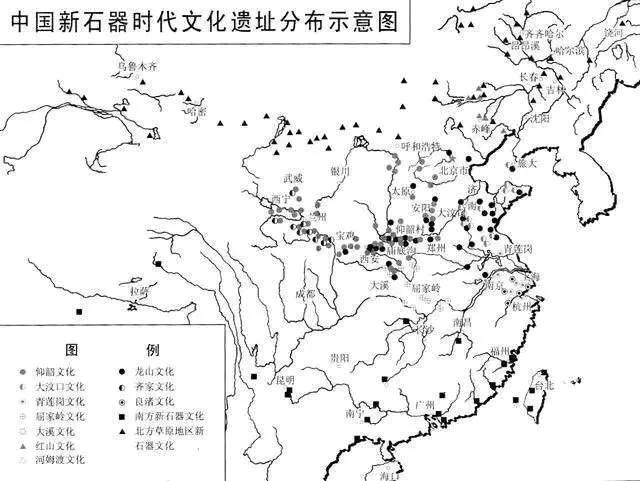 在公元前3500年至前2000年之间，中国的新石器时代晚期，犹如天上星罗密布的群