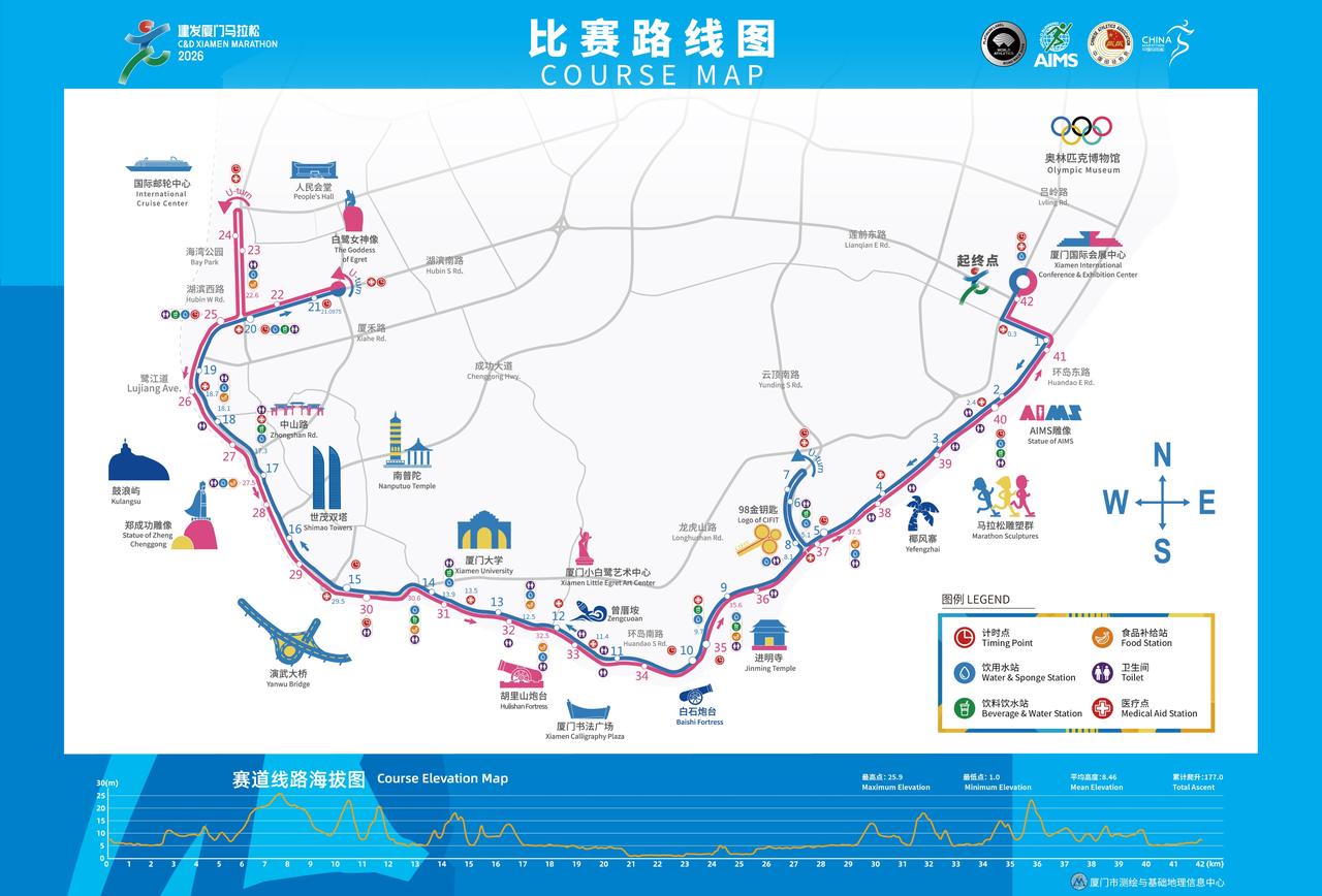 2026厦门马拉松📌赛道解析 
 
厦马历年的路线以环岛路为主，几乎是沿着厦门
