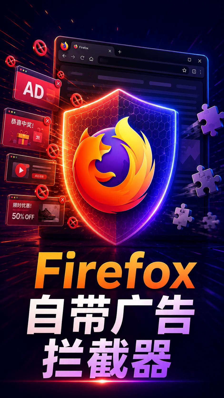 Firefox突然自带广告拦截器，广告拦截插件要被浏览器收编了？
Firefox