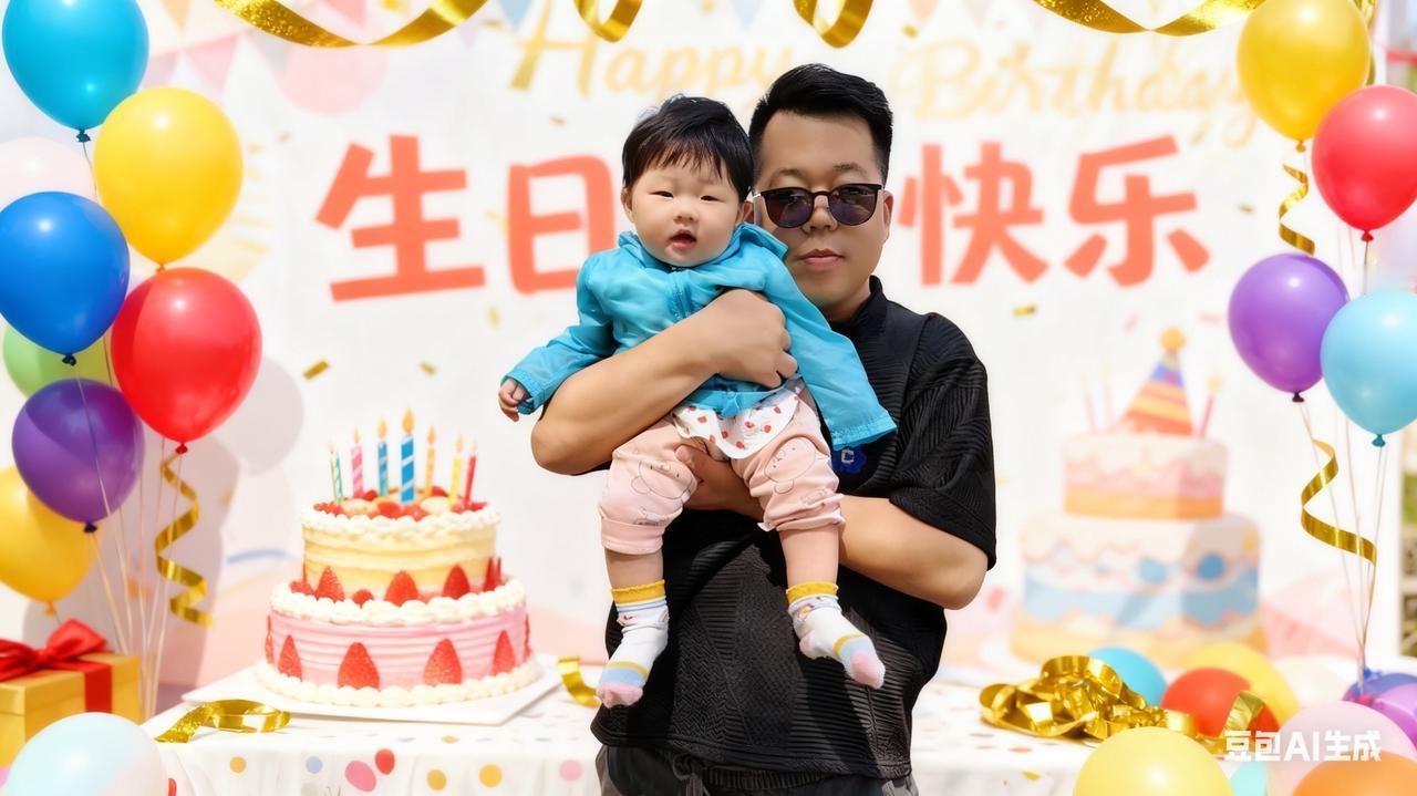 2025年，为人父，第一次给我的孩子过生日。非同寻常，也是非常喜欢的照片。愿天下