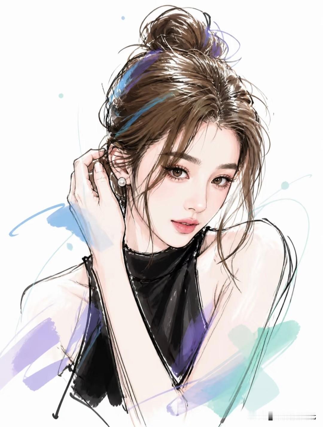 微信头像丨有明媚甜美的少女，有飒爽利落的独立女性，亦有沉稳从容的少年。淡彩晕染，