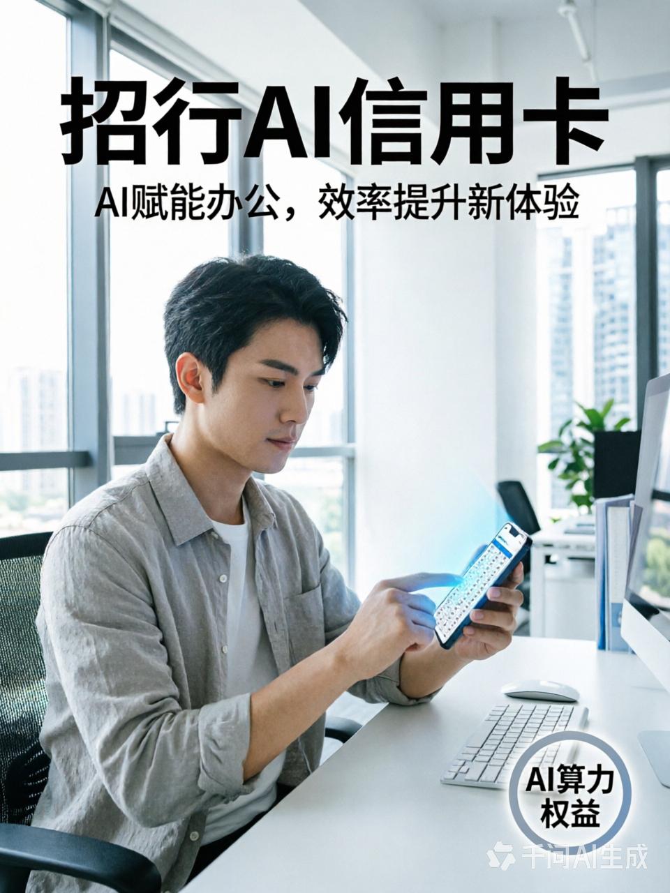 招行AI信用卡，把数小时工作压缩成几分钟
 
今早坐地铁时，
我看到一位小伙子，