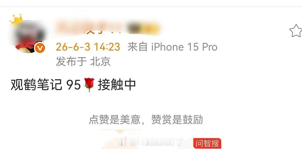 《观鹤笔记》还在接触95🌸中，竟然还没定？