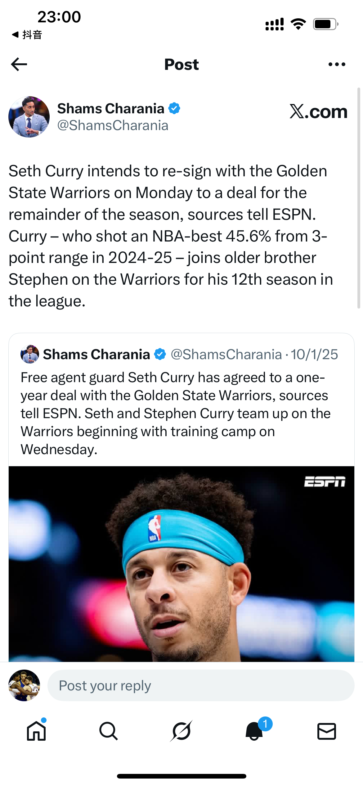 终于签了，塞斯库里预计周一签约勇士 