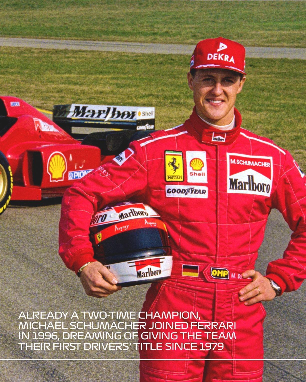 F1官方给大家简单回顾了舒马赫与法拉利缔造王朝的岁月~1996年，已是两届F1世