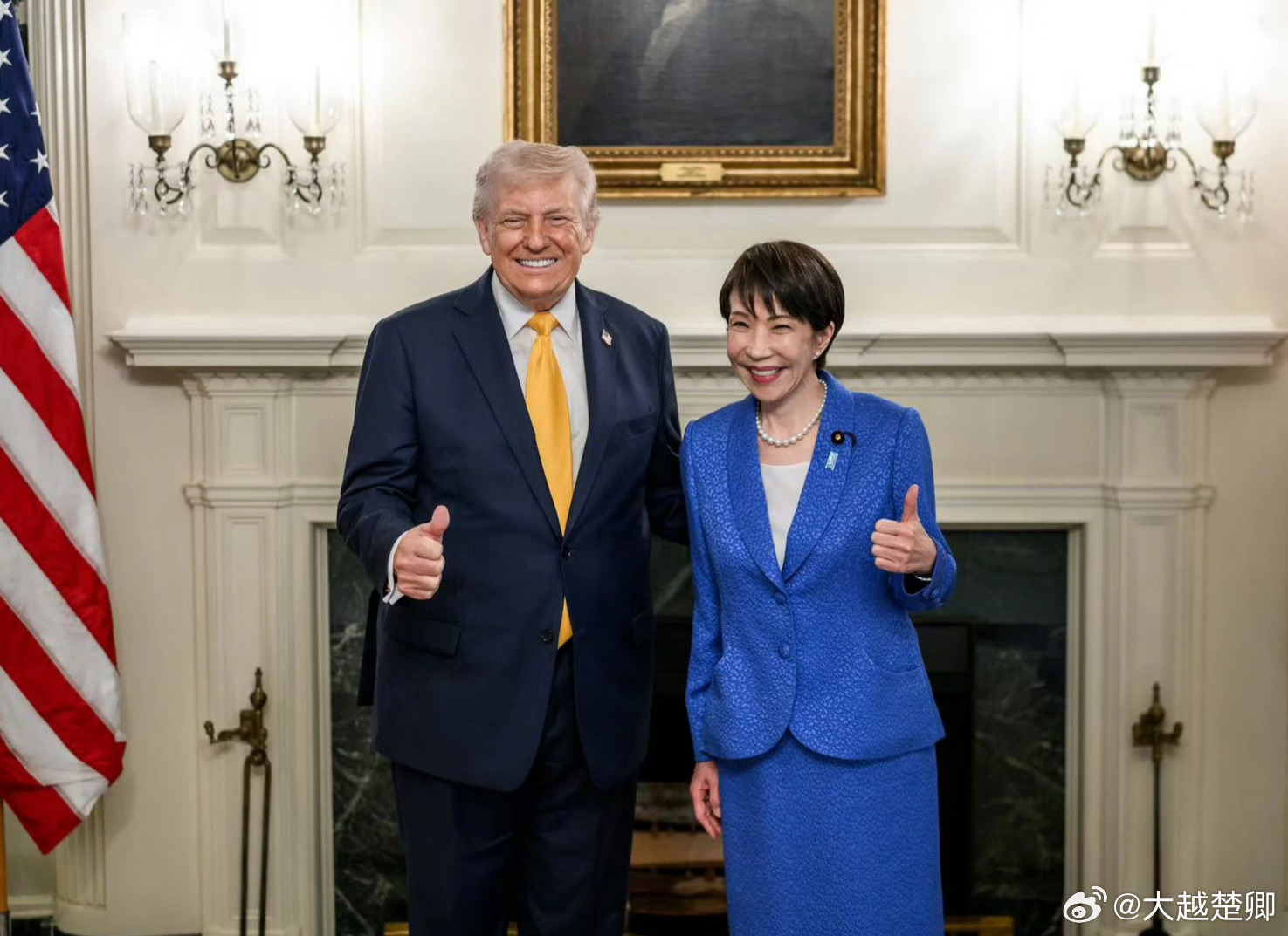 高市早苗在白宫。 