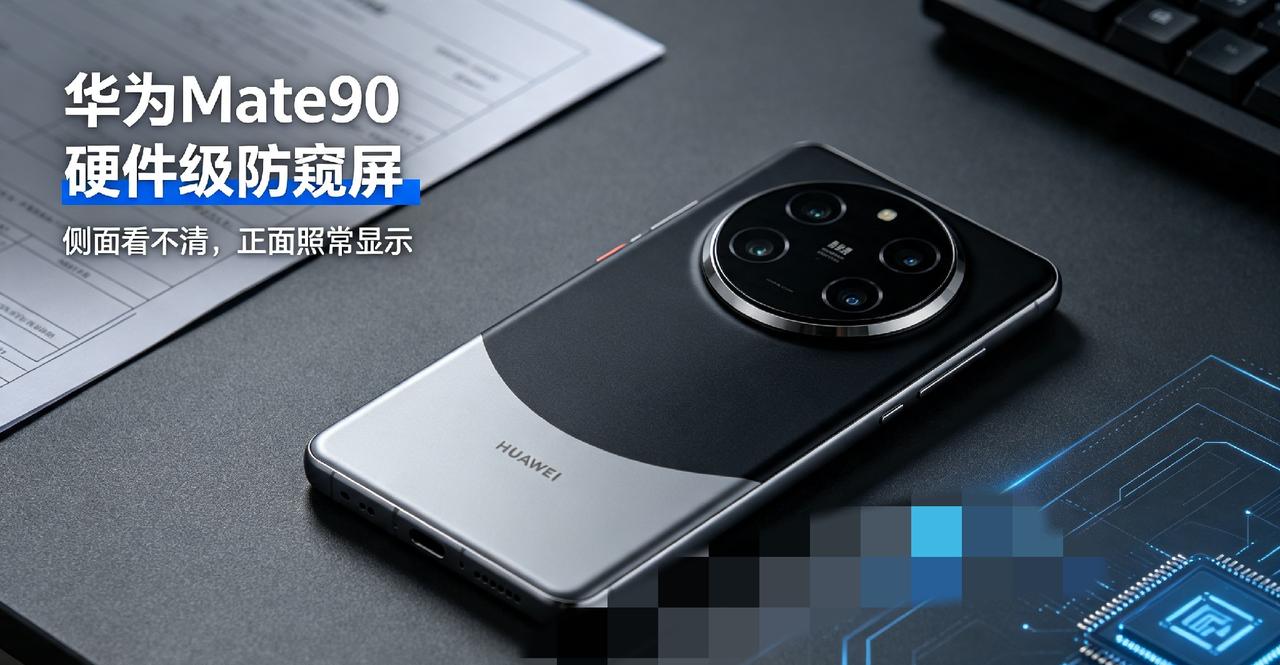 曝华为Mate90将上硬件级防窥屏，再也不用贴防窥膜
 
坐地铁、挤电梯刷手机，