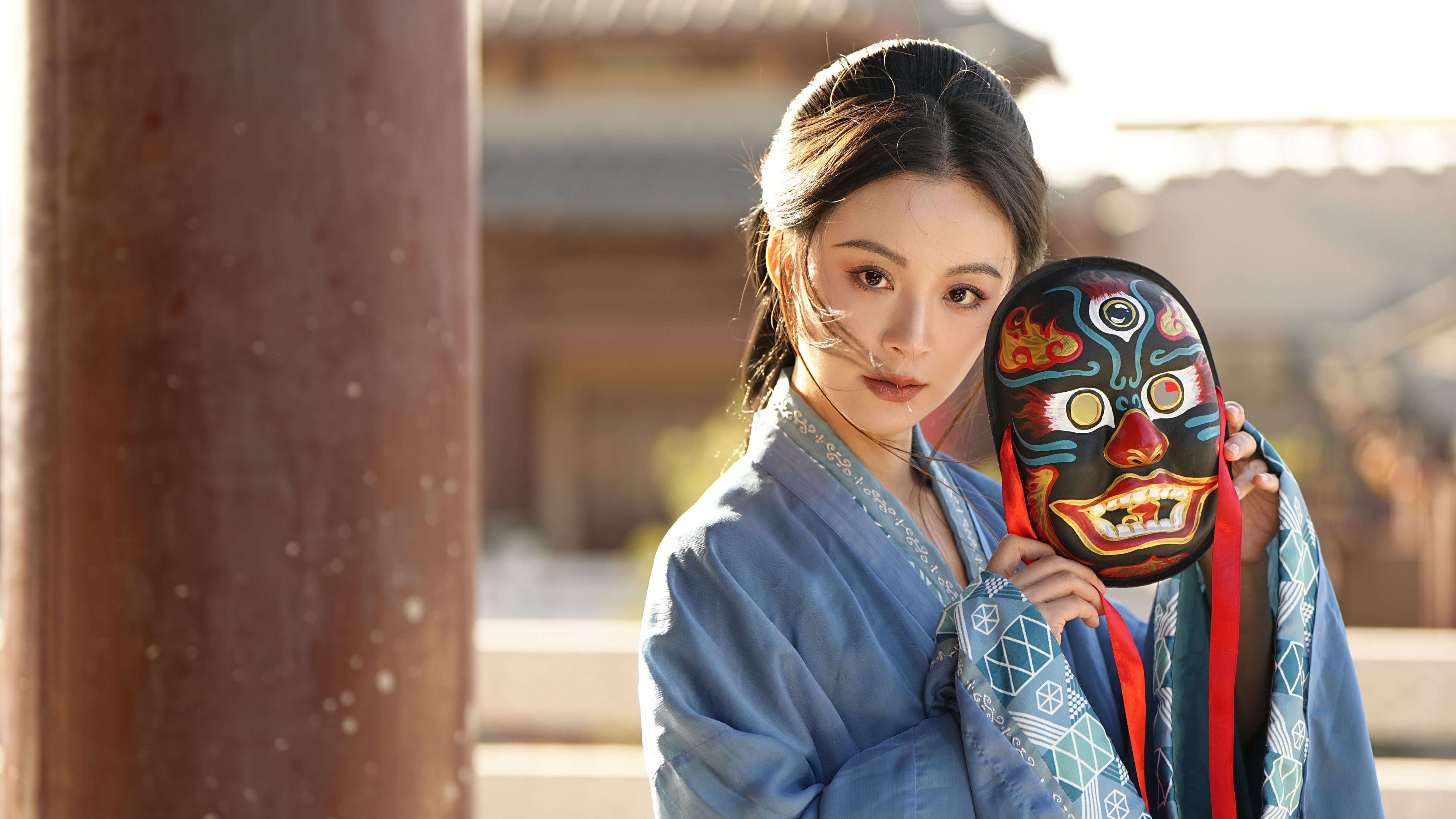 #毛林林清冷妆#、#毛林林蓝色战国袍# 围观下啦，毛林林清冷妆，可以有啊，毛林林