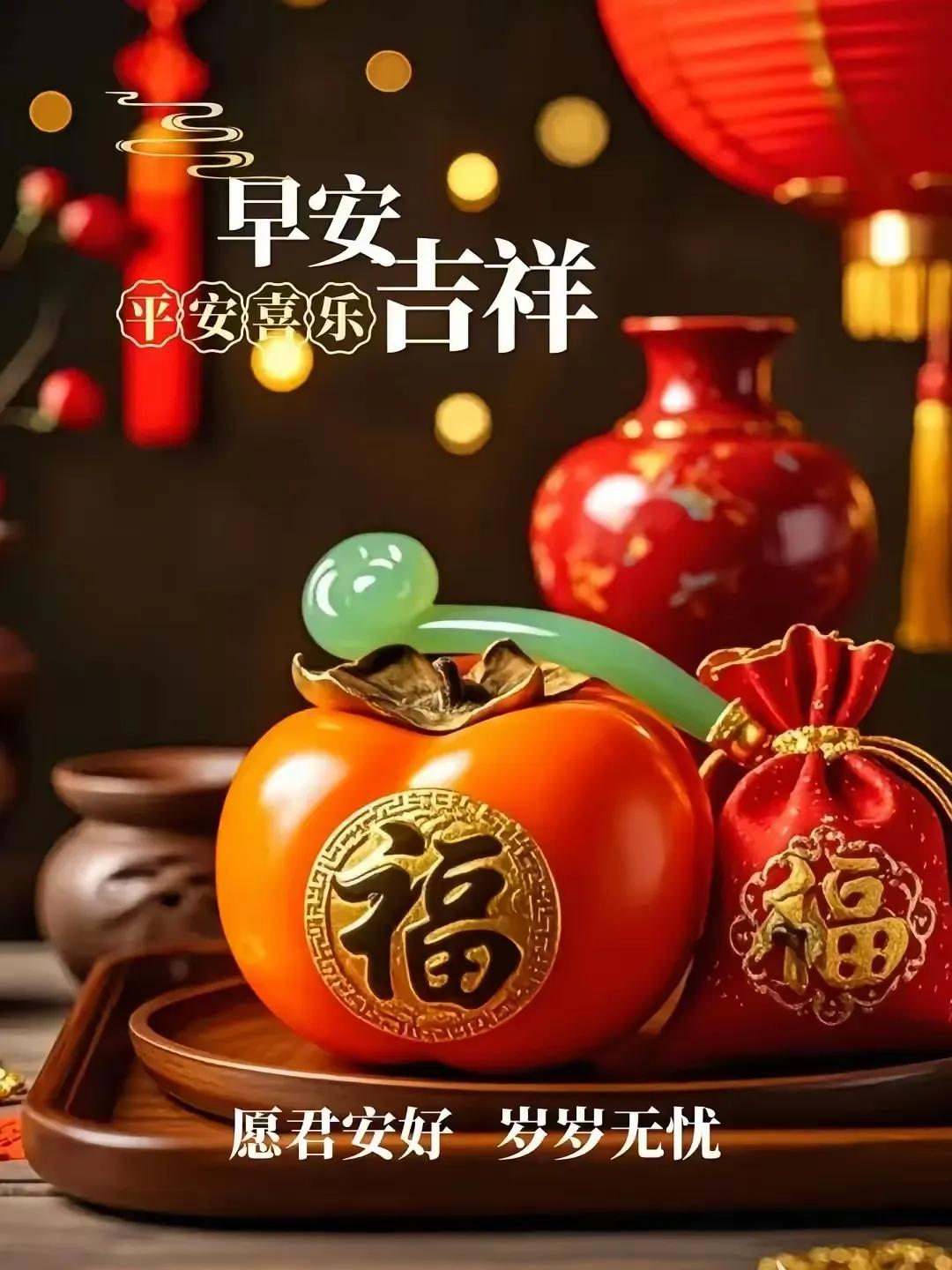 新年平安吉祥，愿君安康无忧。