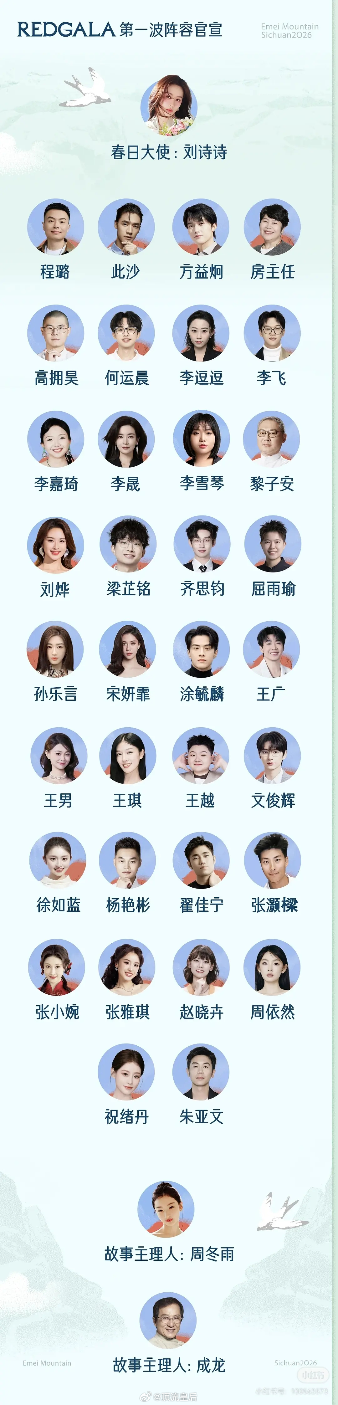 REDGALA官宣刘诗诗作为春日大使出席活动，排面好足啊。 