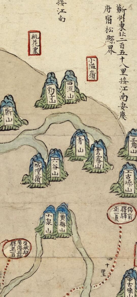 彩绘湖北地图.清代青绿彩绘.29992x13372像素.法国国家图书馆藏.jpg