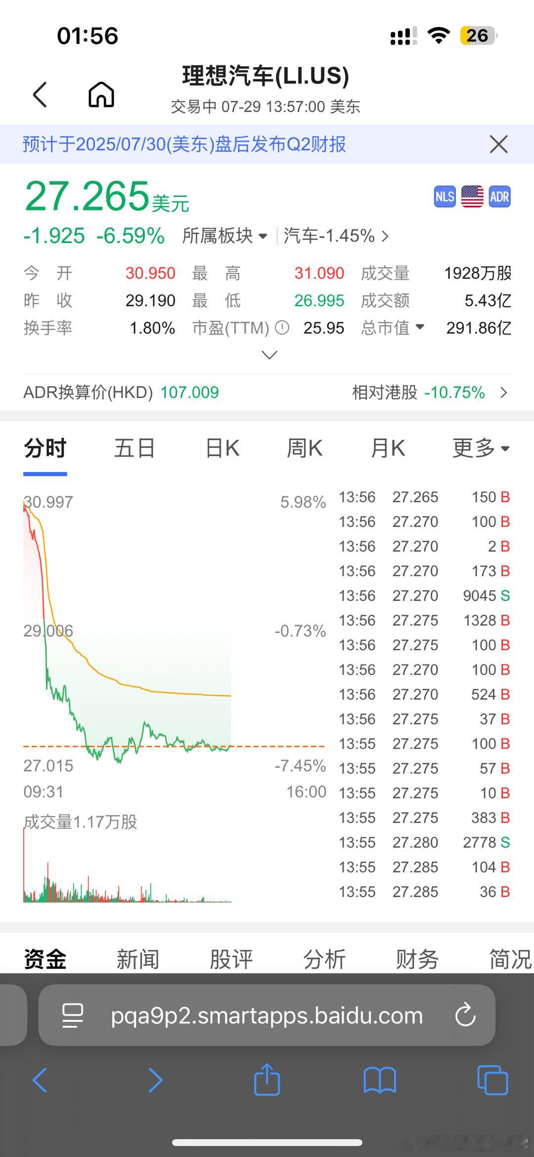 发布会后 理想股票怎么跌得这么厉害？  发布会到现在差不多12个点 券商已经拿到