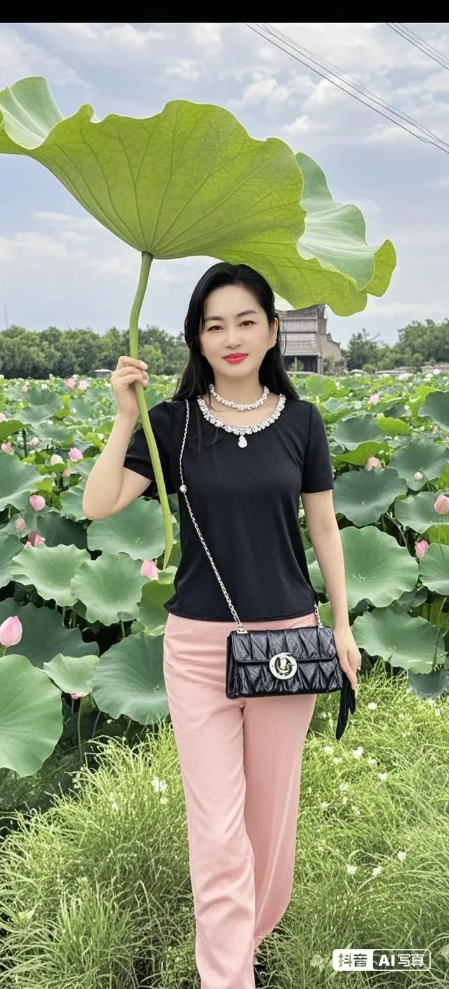 穿搭 为荷而来  荷塘美景