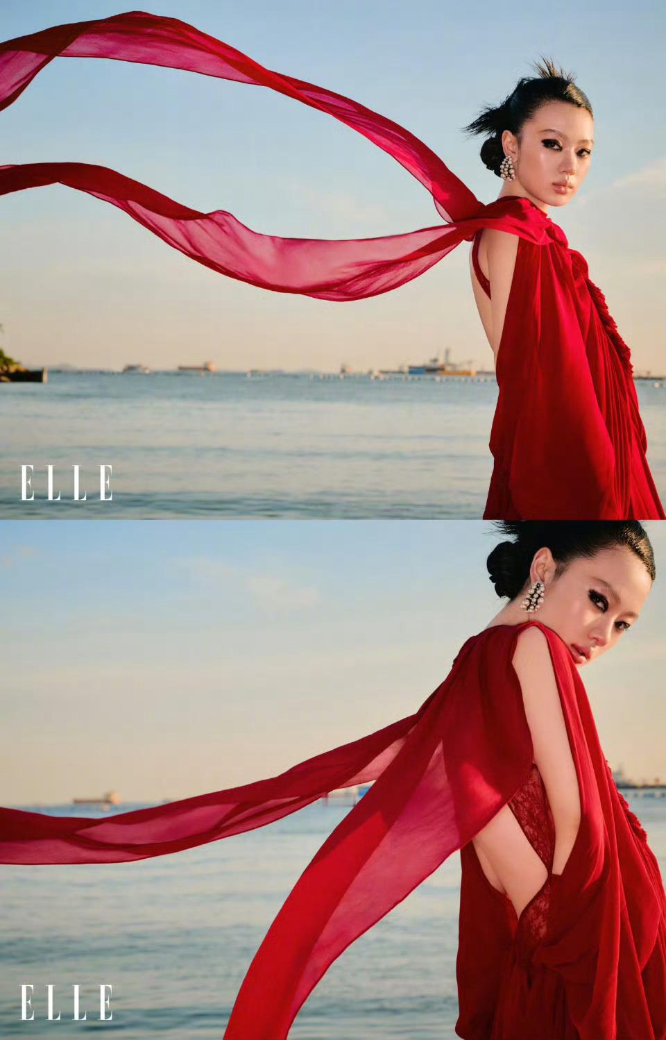 单依纯ELLE80周年收官封单依纯海陆世界大片摄影：黄家奇 