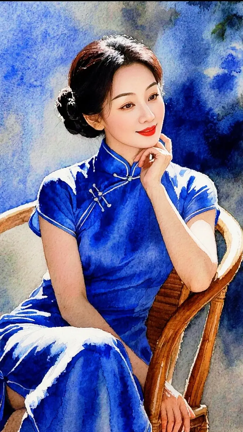 ai创作 AI水彩旗袍照 伙伴计划广告分成玩法达人