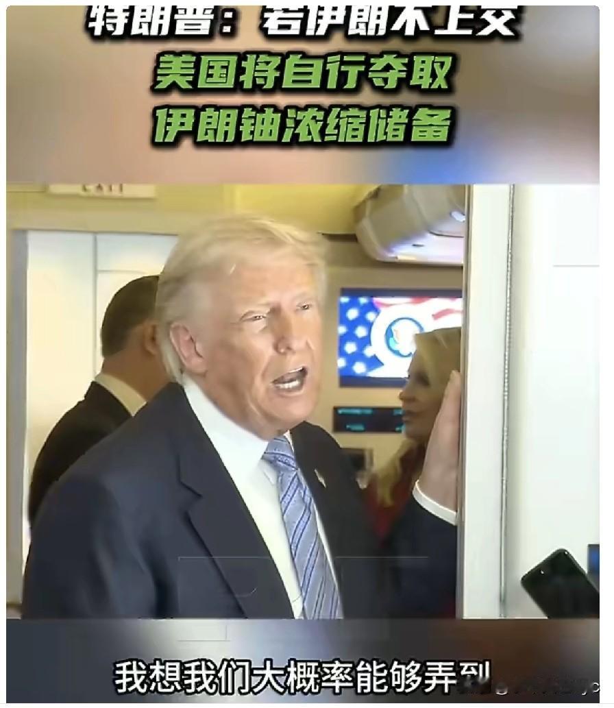 5月15日，美国总统特朗普在接受记者采访时表示，若伊朗不将其铀浓缩储备交给美国，