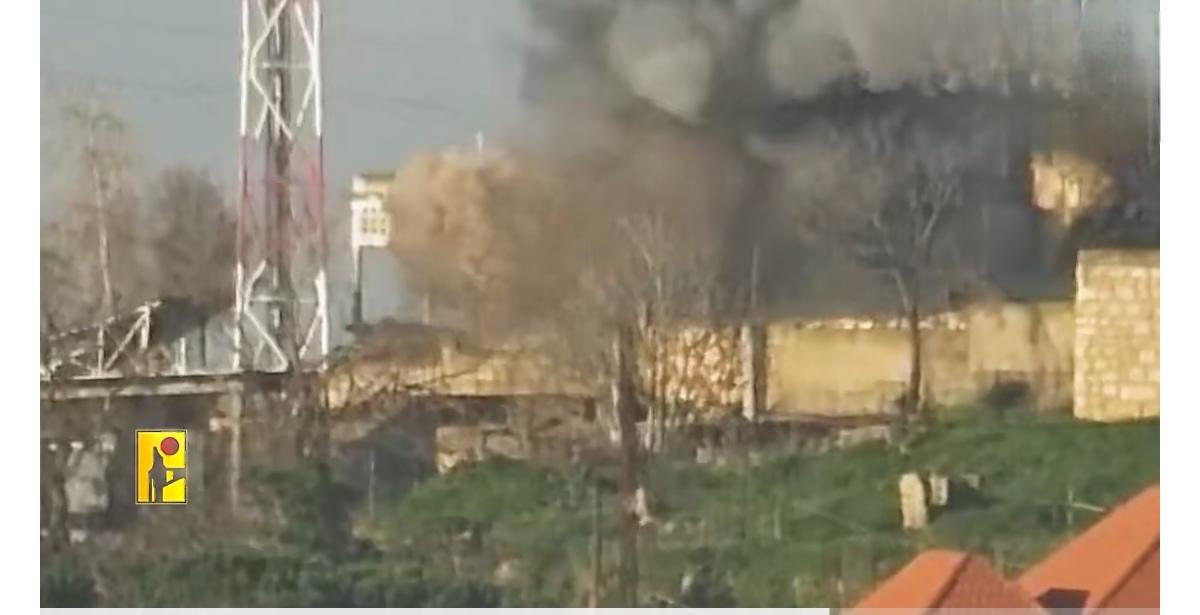 黎巴嫩真主党发布一段新视频称，3月24日，其使用导弹袭击了位于黎巴嫩南部库扎/库