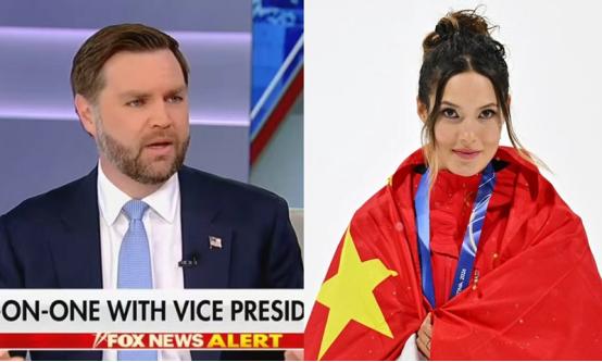 美国副总统公开点名谷爱凌，一番话够狠，没想到谷爱凌的回应更狠，19日比赛结束时接