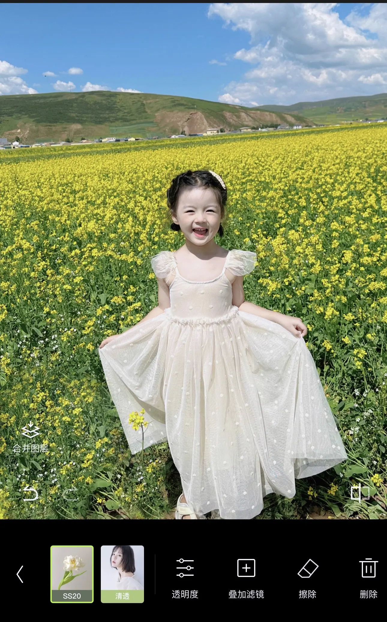 这个滤镜也太适合春夏啦🌼 白色女儿👧🏻好仙～