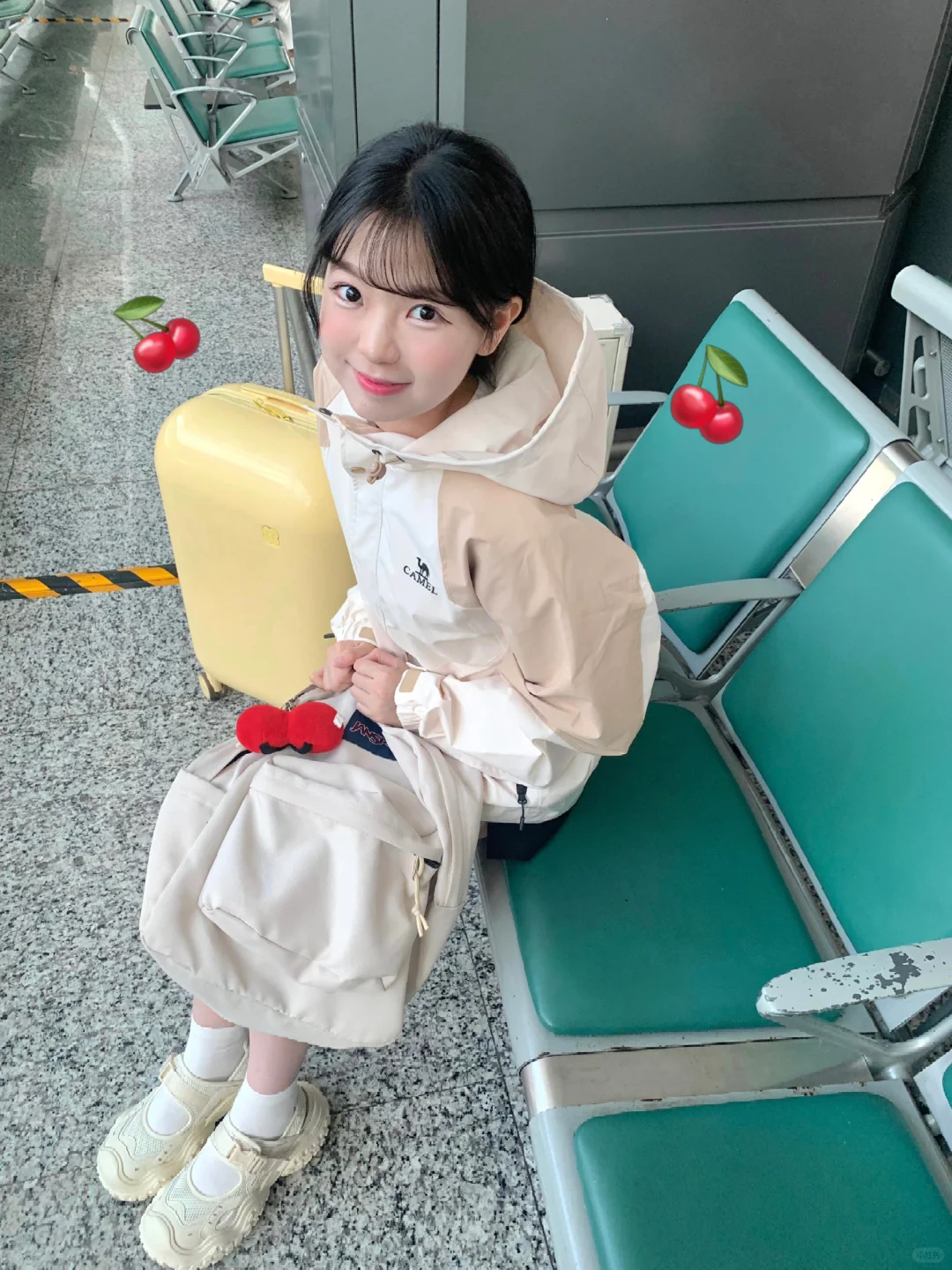 韩系🇰🇷可爱🍒旅行机场✈️休闲look