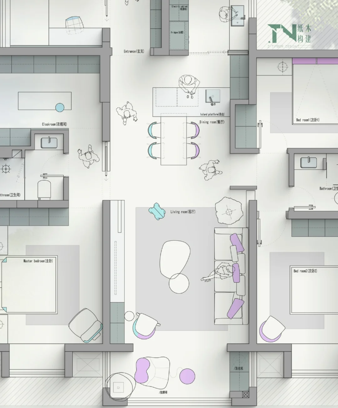 面食爱好者不会拒绝的大岛台设计【户型改造】