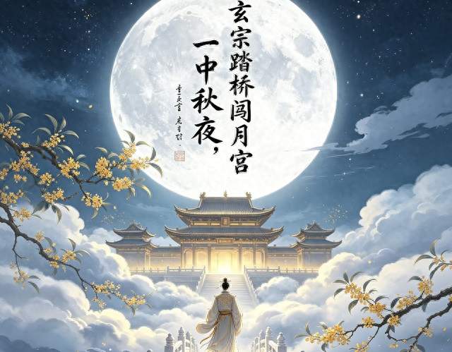 中秋夜，玄宗踏桥闯月宫
