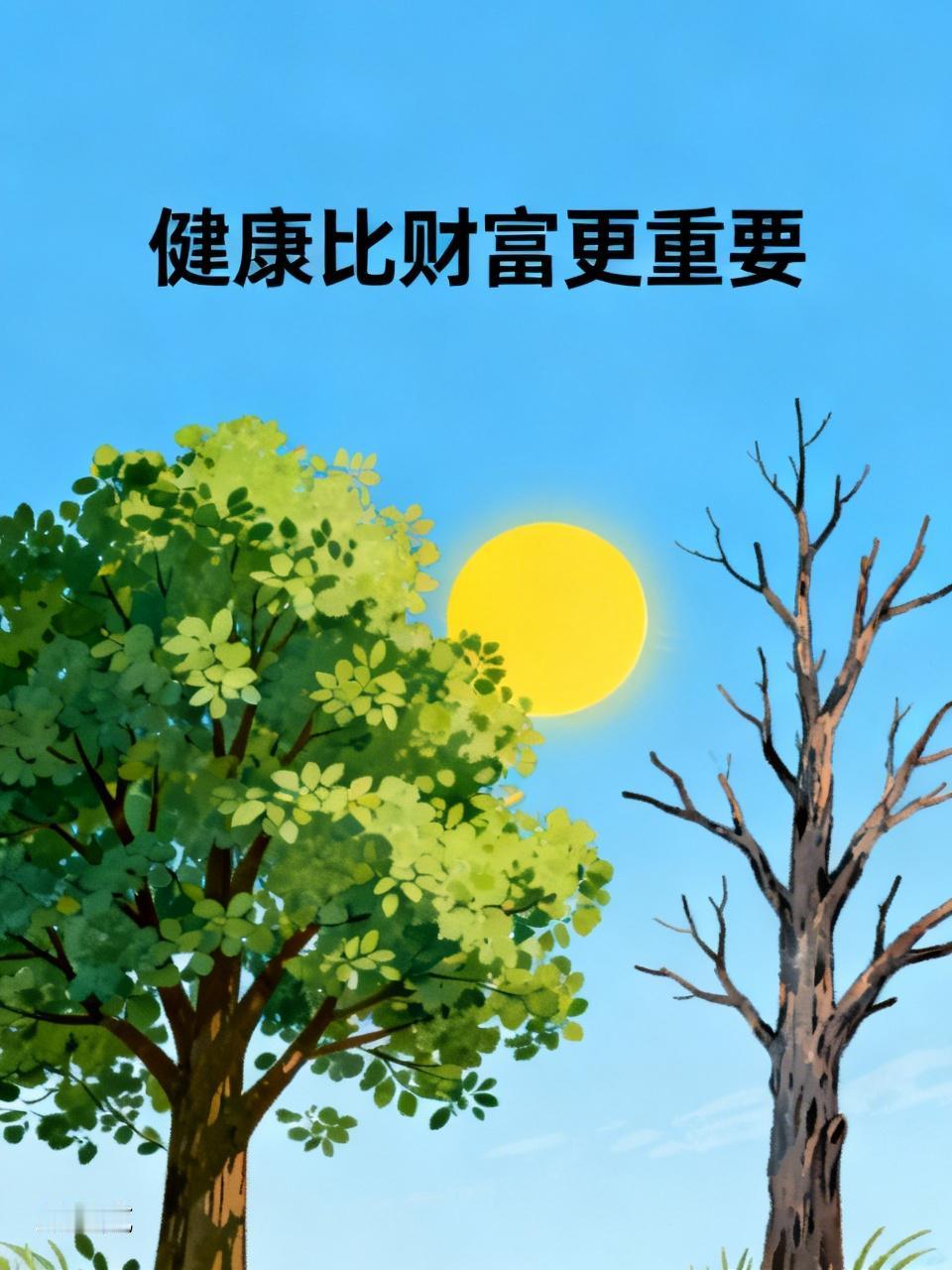 我超认同健康比财富更重要。就说我身边一朋友，之前为了赚钱没日没夜工作，财富是有了