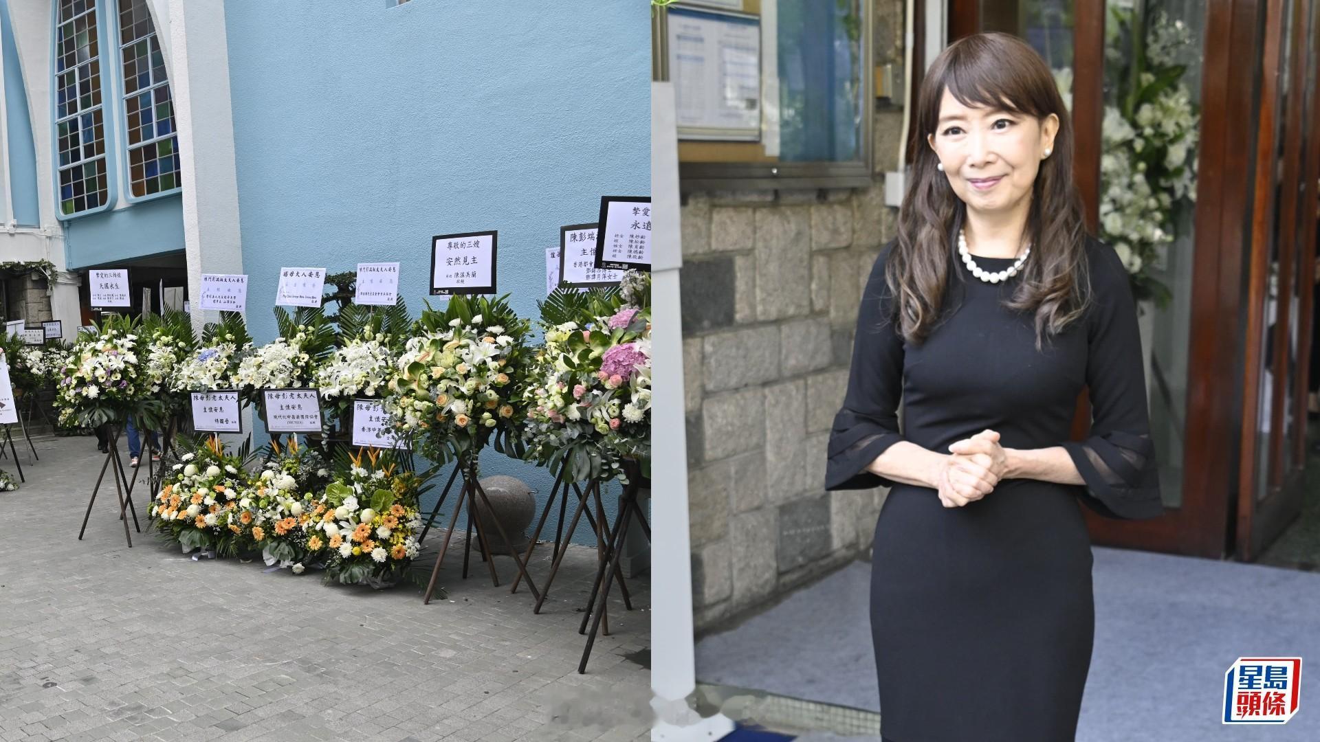 陳美齡百歲母親上月離世今舉行安息禮 李司棋王馨平及多位名人送花牌致哀現年69歲的