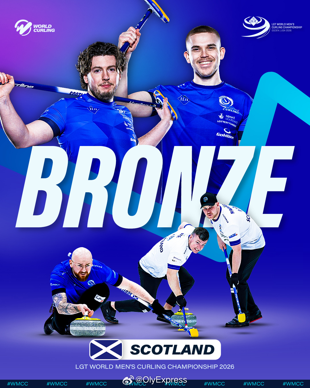 【男子冰壶世锦赛瑞典夺冠 中国第七】2026男子冰壶世锦赛 4月4日美国奥格登，