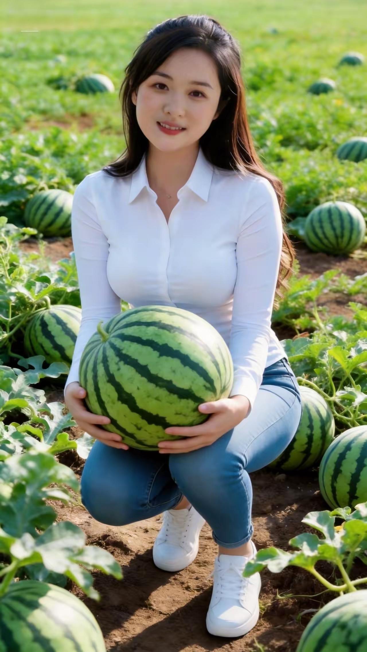 别问我热不热，抱着这颗瓜，夏天都得让我三分😎
吃瓜心态要不得 请凉西瓜