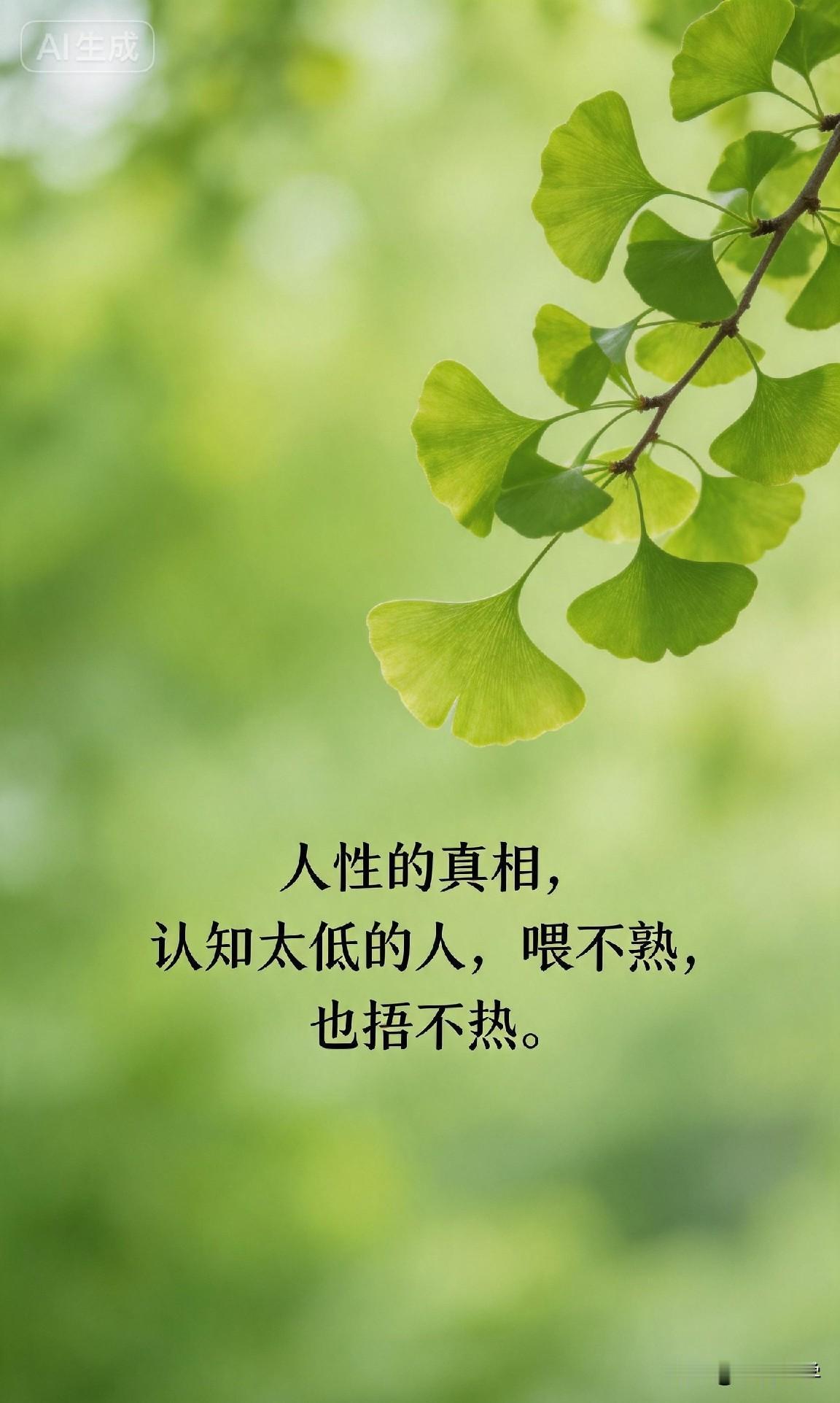 人性的真相，认知太低的人，喂不熟，也捂不热。

你有没有发现，有些人，你对他再好