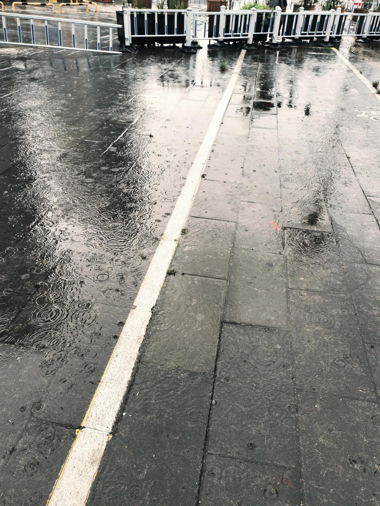 今日早上天公不作美，雨一直下，变成越下越大，7点起来的时候还是小雨，7点半变大了