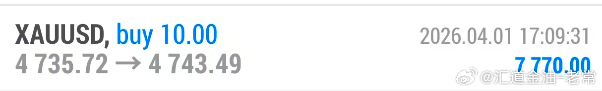 黄金现价布局4735多单最高上至4748斩获130点收益！刚刚忙着跟进实盘的兄弟