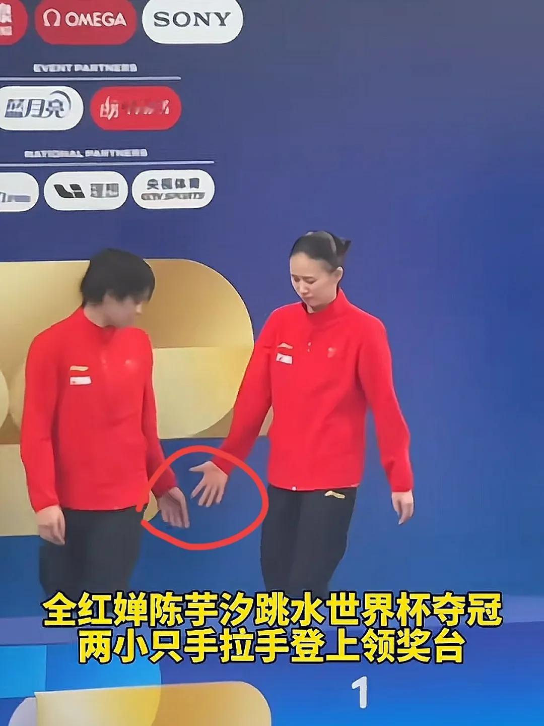 只有她两个同时站在冠军的领奖台上，
两位的粉丝们才能休战片刻，
我和我妈今晚上就