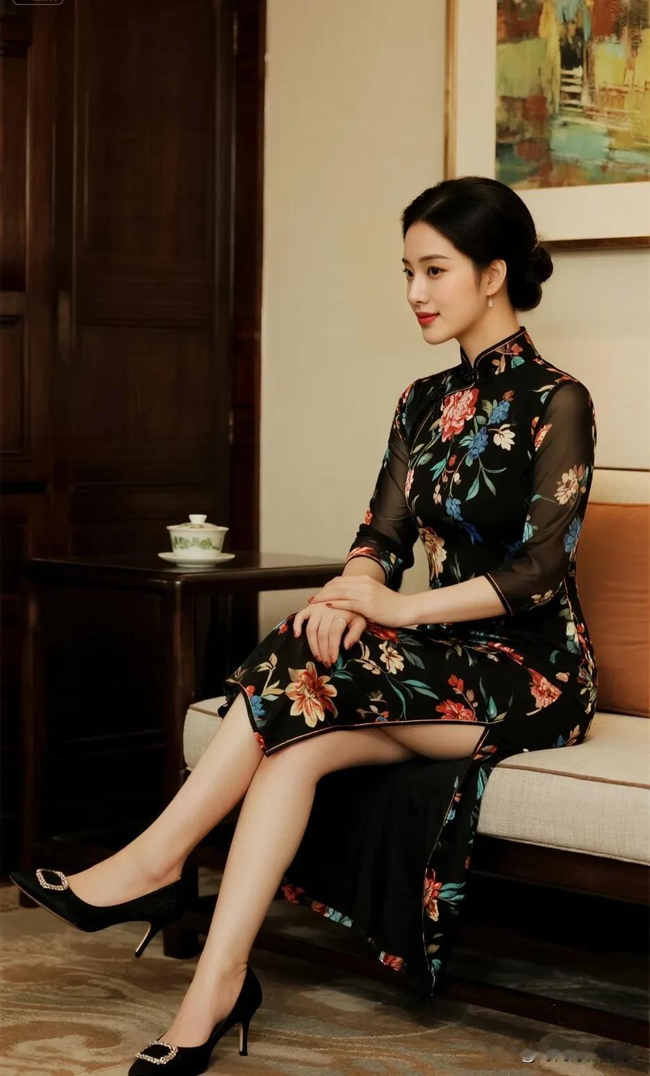 大家见过哪些穿上旗袍惊艳众生的人他们说我穿上这身旗袍显老了，你们觉得老吗？评论区