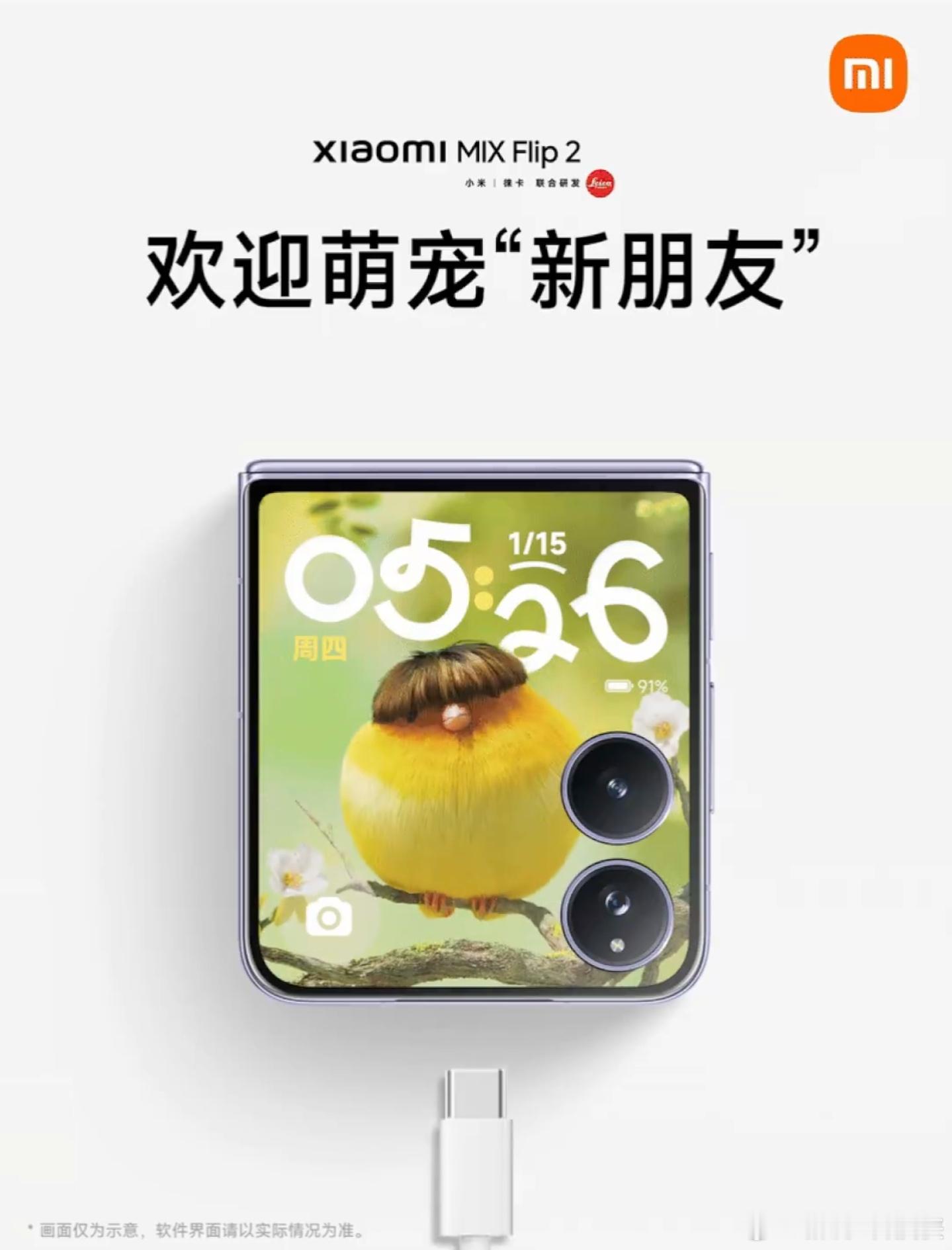 卢伟冰的宠物是锅盖头鸟 现在手机外屏都卷到养宠物，小米新出的锅盖头鸟简直萌到我心