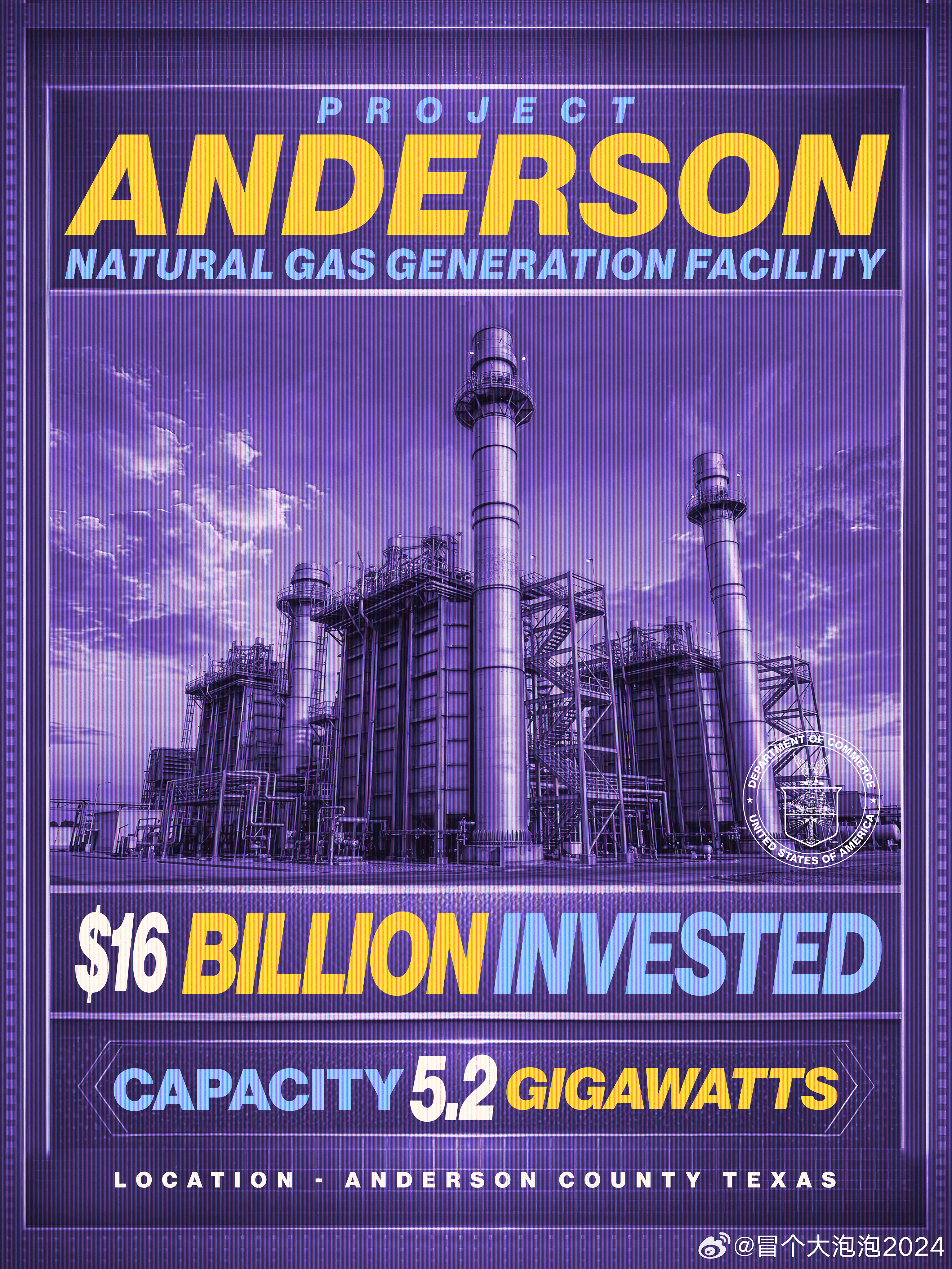 新的美日协议：安德森项目（德克萨斯天然气枢纽）位置：德克萨斯州安德森县天然气发电