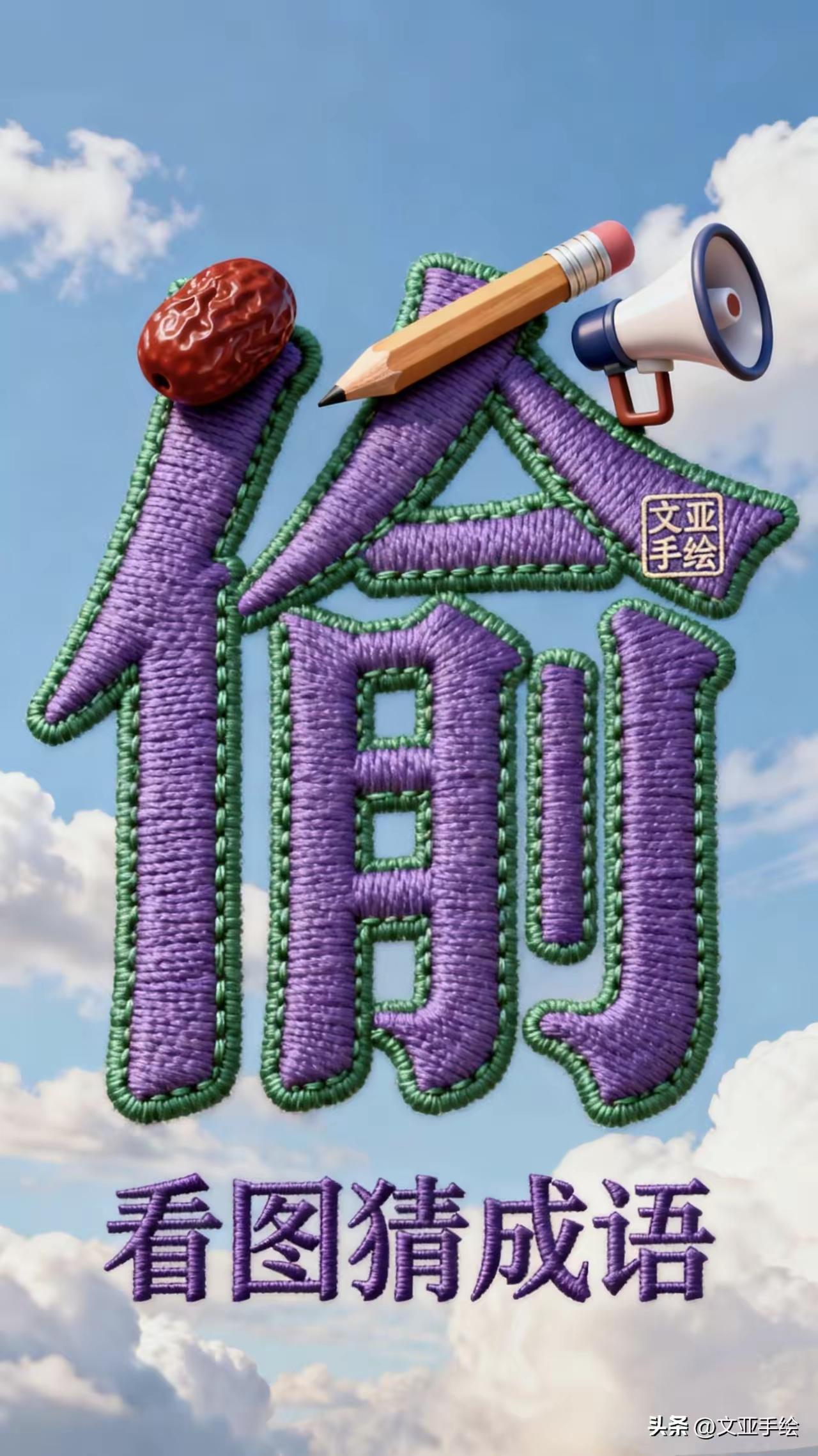 这个成语画图真的是让我捉摸不透

看了很多猜“凿壁偷光”
有铅笔，有偷，有广播可