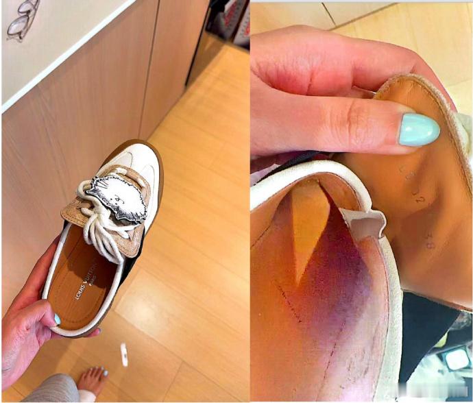 LV回应女子穿10分钟新鞋双脚受伤 十分钟把脚磨破了，那证明确实是正品！ 