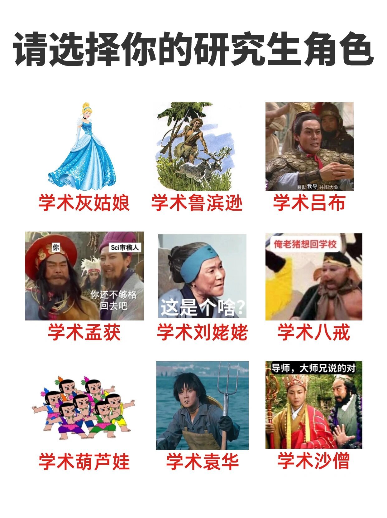 《请选择你的研究生角色》 ​​​