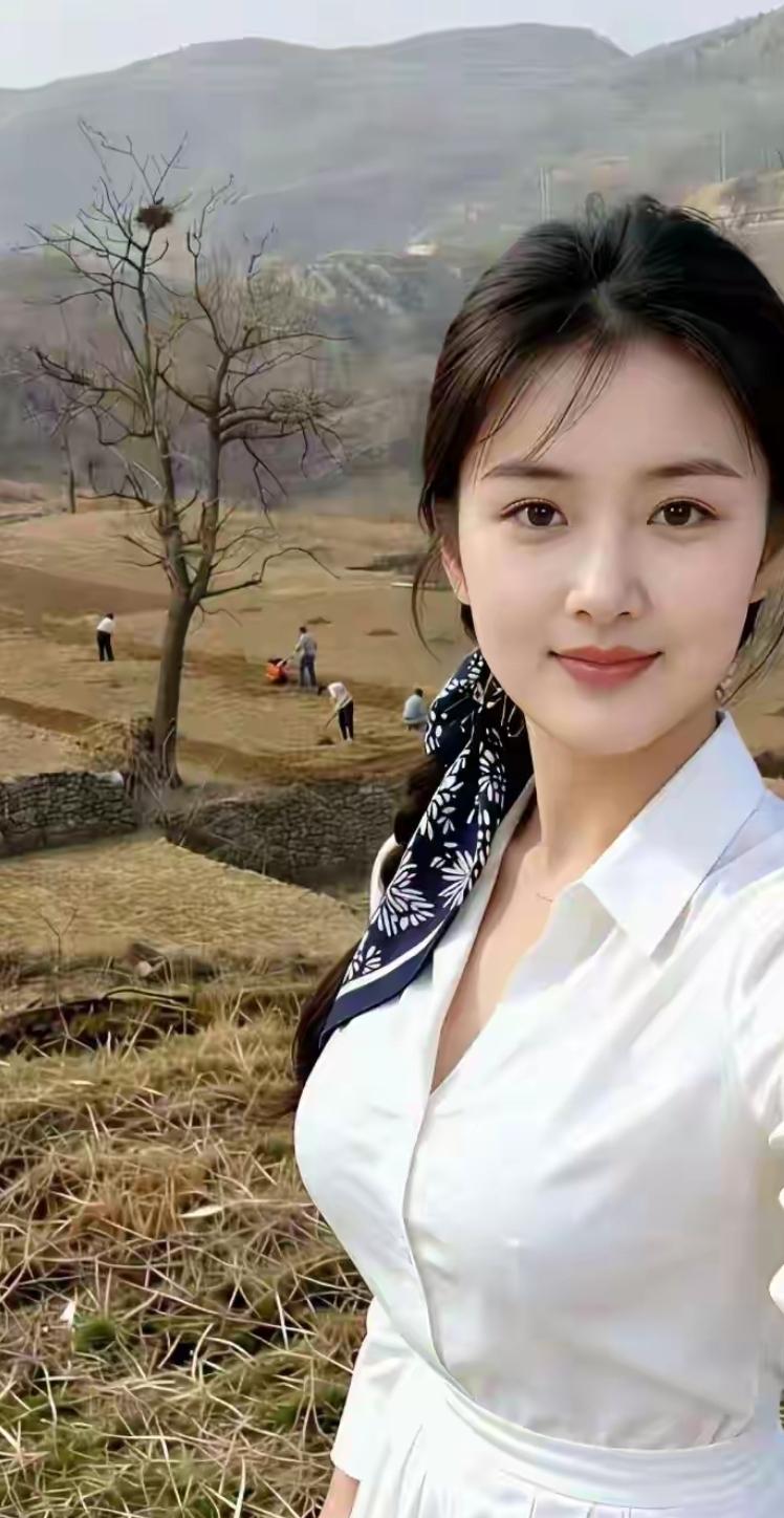 田园风光中的甜美自拍，感受大自然的宁静与美好。置身这片田园，微风轻拂着脸颊，带着