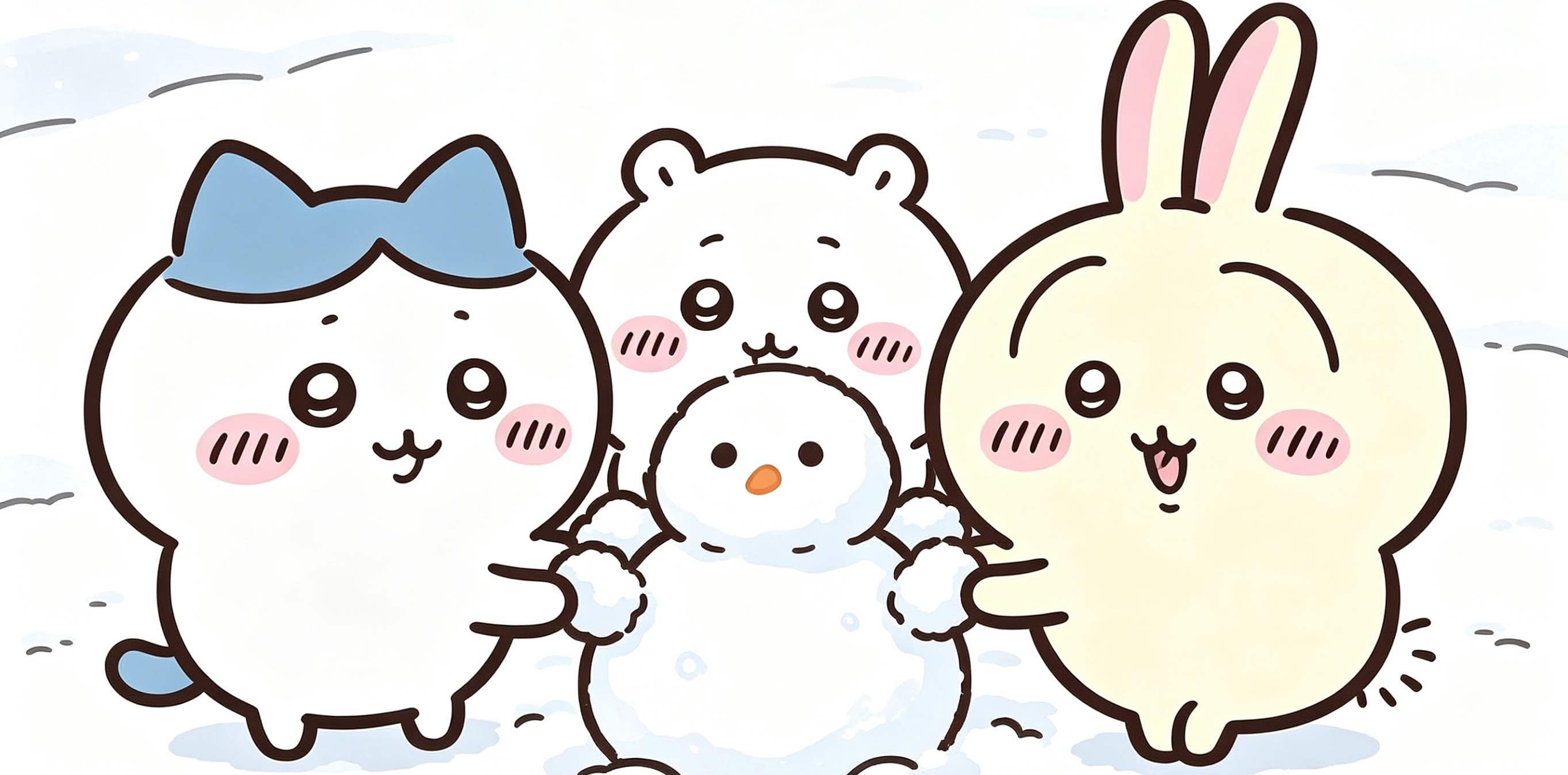 chiikawa吉伊卡哇灵感共创夏日企画一起堆雪人吧 